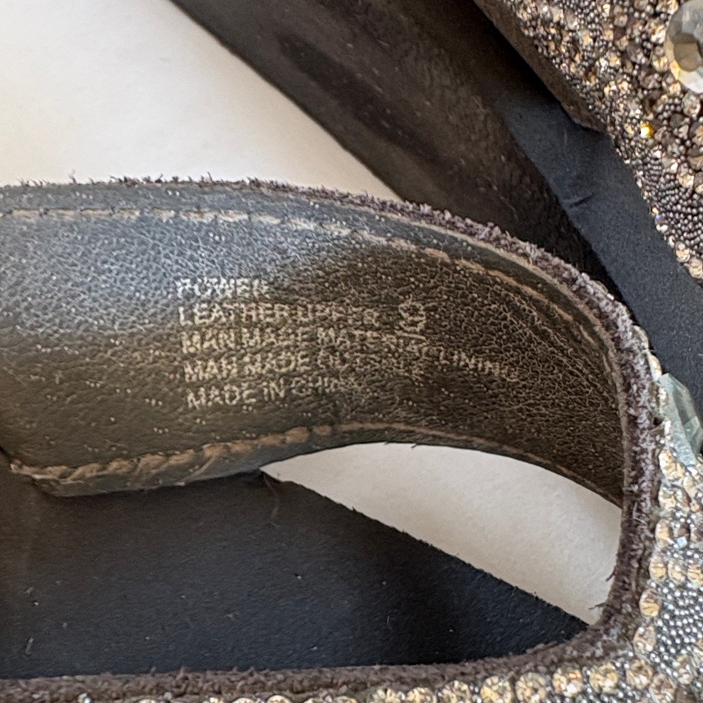 Yellow Box dark grey and Silver Embellished Sandals - Picture 4 of 8